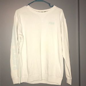 VS Pink- White Love Pink Sweatshirt